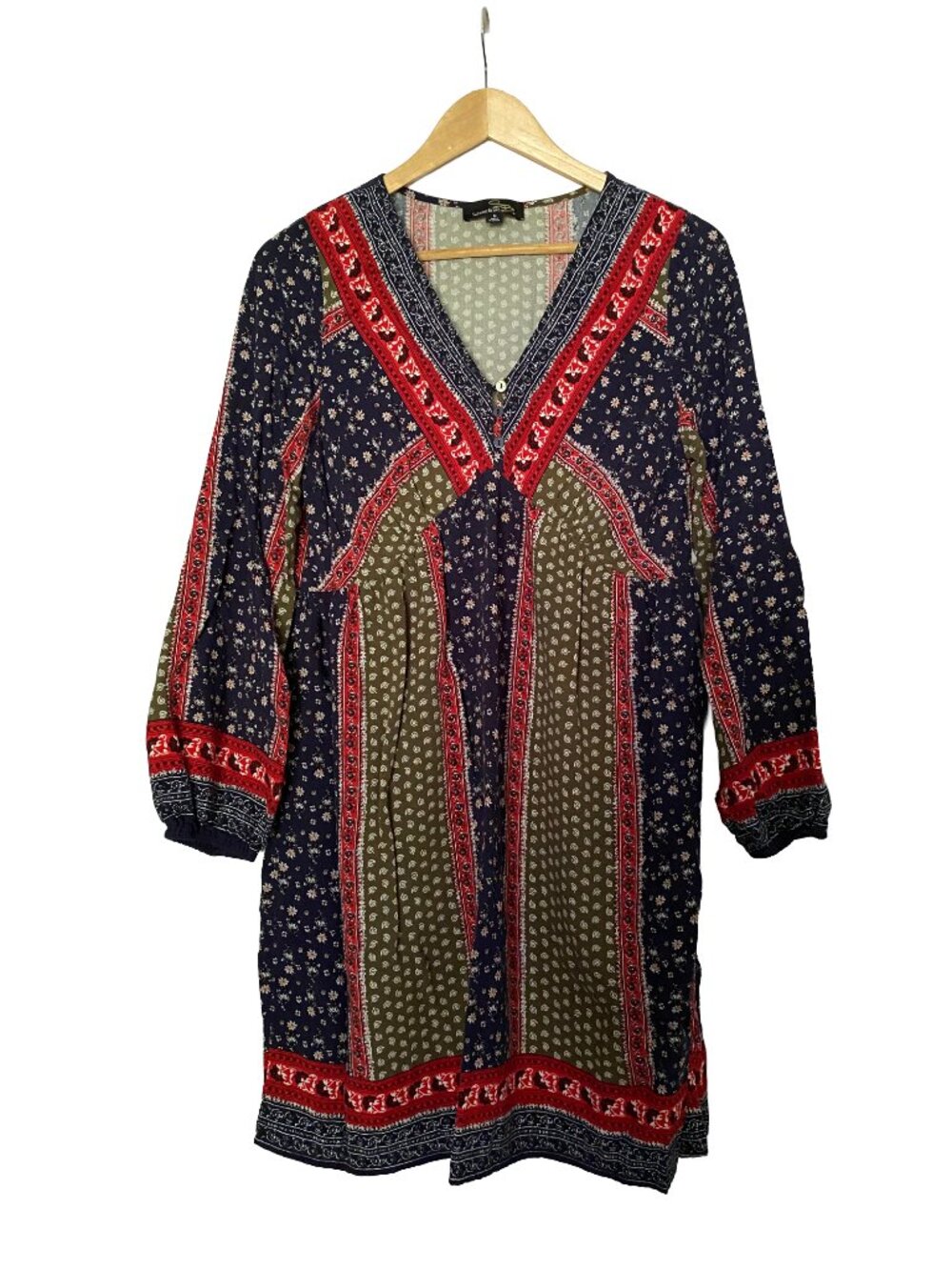 Suzanne Betro - Boho Paisley Floral Print Dress - Women's Size Medium